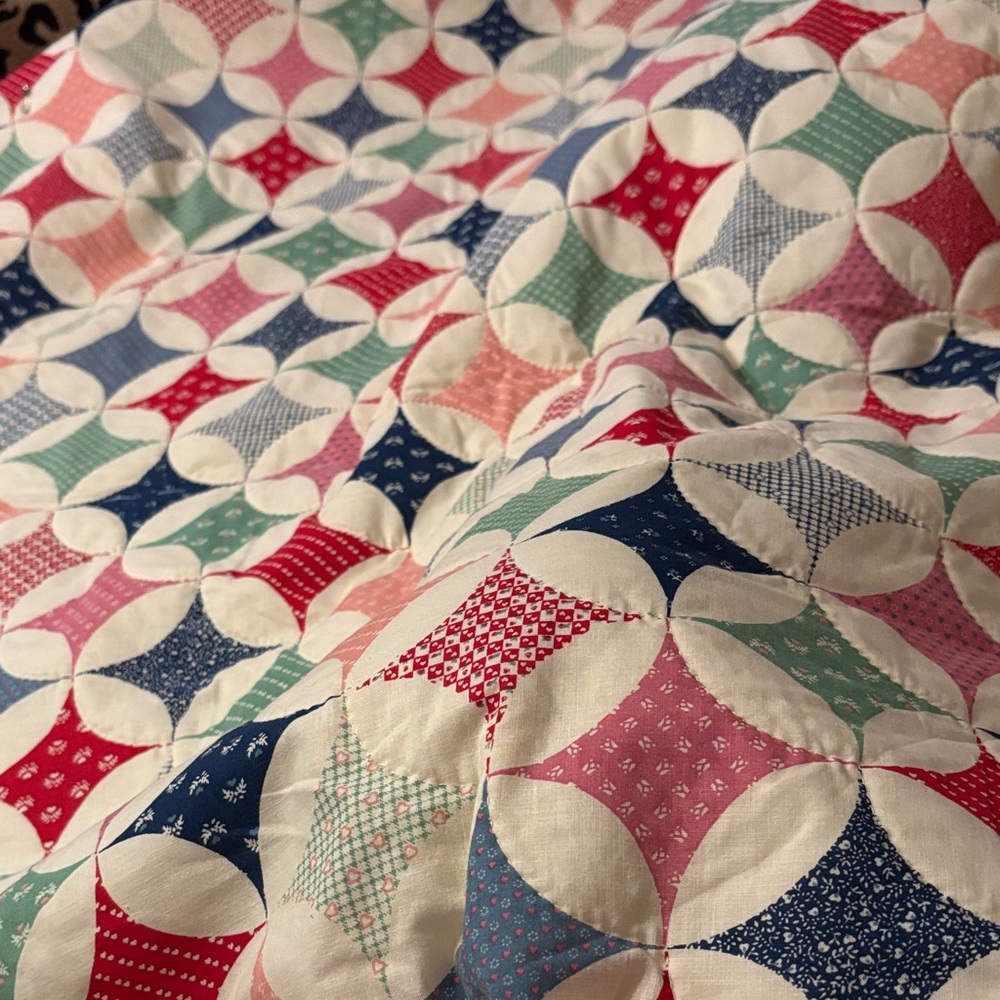 Classic Patchwork Quilt - Multicolor Cotton Bed Throw (QUEEN)